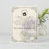 Bridgerton Inspired Regency Society Paper Wedding Kaart (Staand voorkant)