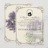 Bridgerton Inspired Regency Society Paper Wedding Kaart (Voorkant / Achterkant)