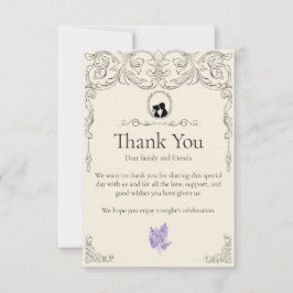 Bridgerton Inspired Regency Society Thank You Bedankkaart