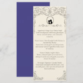 Bridgerton Inspired Regency Society Wedding Menu (Voorkant / Achterkant)