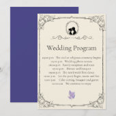 Bridgerton Inspired Regency Society Wedding Programmakaart (Voorkant / Achterkant)