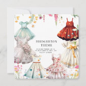 Bridgerton Theme Meisje Aankleden II Verjaardagsfe Kaart (Voorkant)