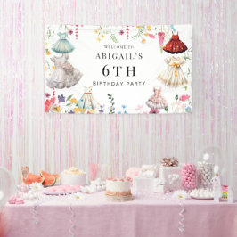 Bridgerton Theme Meisje Aankleden Verjaardagsfeest Spandoek