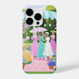 Bridgerton waterverf schilffloraal iPhone 14 plus hoesje