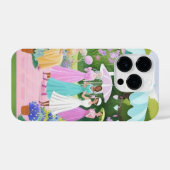 Bridgerton waterverf schilffloraal iPhone hoesje (Achterkant horizontaal)