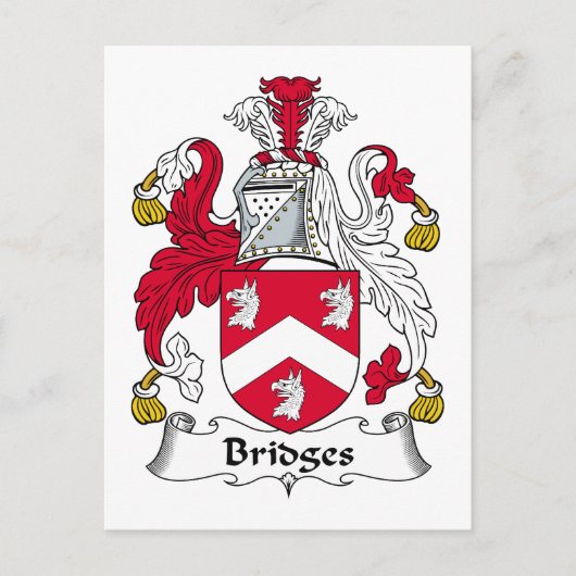 Bridges Family Crest Briefkaart (Voorkant)