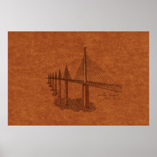 Bridges: Millau Viaduct, Frankrijk Poster (Voorkant)
