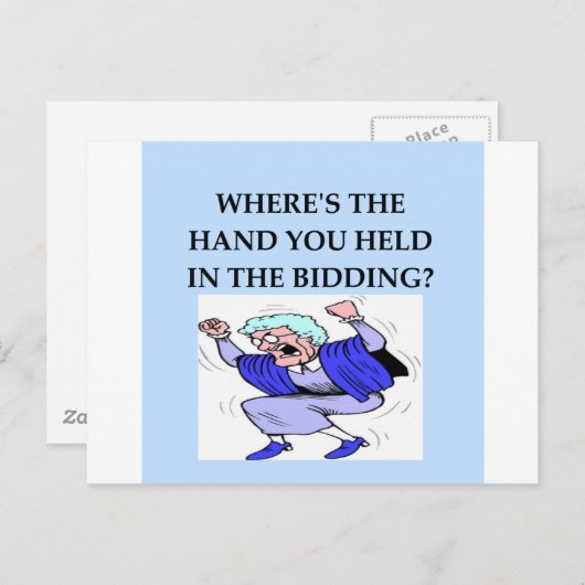 bridgespeler briefkaart (Voorkant / Achterkant)