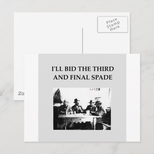 bridgespeler briefkaart (Voorkant / Achterkant)