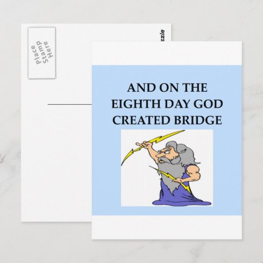 bridgespeler briefkaart (Voorkant / Achterkant)