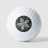 Bridgestone e6 Zwart met Witte Bloem Golfballen (Voorkant)