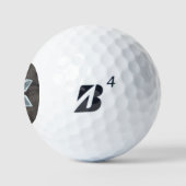 Bridgestone e6 Zwart met Witte Bloem Golfballen (Logo)