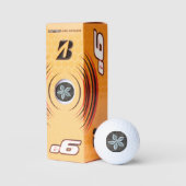 Bridgestone e6 Zwart met Witte Bloem Golfballen (Verpakking)