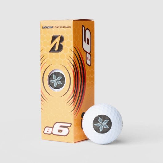 Bridgestone e6 Zwart met Witte Bloem Golfballen (Verpakking)