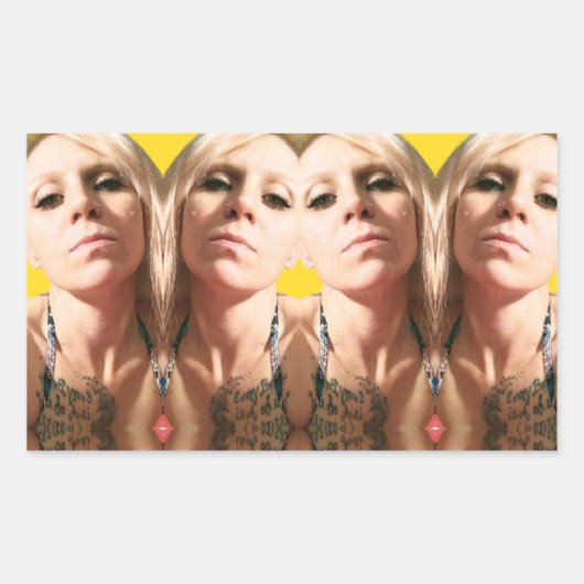 Bridget Cubed Rechthoekige Sticker (Voorkant)