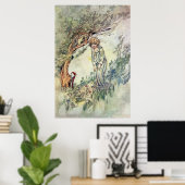 Bridget en Gnome van Charles Robinson Poster (Thuiskantoor)