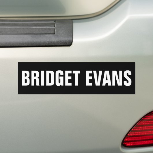 Bridget Evans Bumpersticker (Op auto)