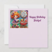 ~ BRIDGET ~ Gelukkige verjaardag ~ Teddy Bear ~ (Achterkant)