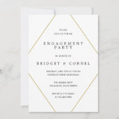 Bridget Geometric Modern Engagement Party Kaart (Voorkant)