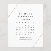 Bridget Geometric Modern Wedding Save the Date (Voorkant)