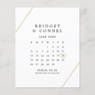 Bridget Geometric Modern Wedding Save the Date