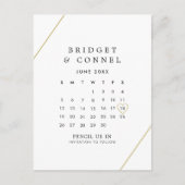Bridget Geometric Modern Wedding Save the Date Aankondigingskaart (Voorkant)