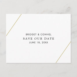 Bridget Geometric Modern Wedding Save the Date Aankondigingskaart