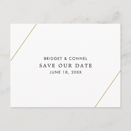 Bridget Geometric Modern Wedding Save the Date Aankondigingskaart (Voorkant)