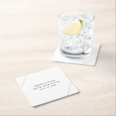 Bridget Geometric Modern Wedding Save the Date Kartonnen Onderzetters (Insitu)