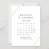Bridget Geometric Modern Wedding Save the Date Magnetische Uitnodiging (Voorkant)