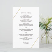 Bridget Geometrisch Modern Trouwmenu (Staand voorkant)