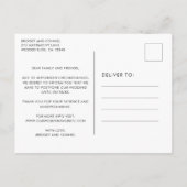 Bridget geometrische moderne bruiloft aankondigingskaart (Achterkant)