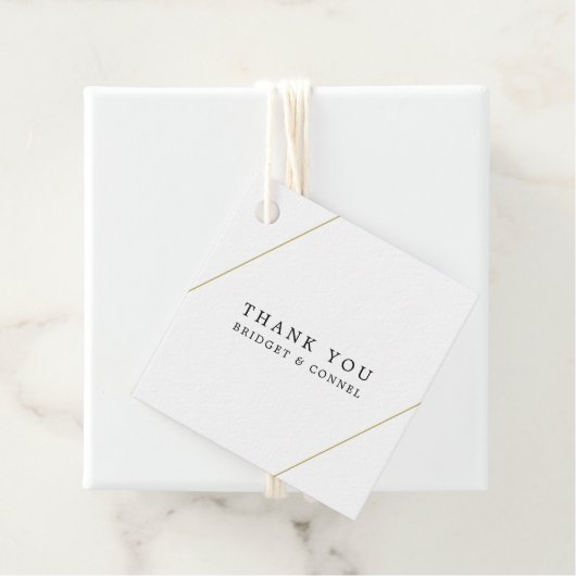 Bridget geometrische moderne bruiloft bedankjes labels (In situ)