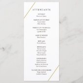 Bridget geometrische moderne bruiloft programmakaart (Achterkant)