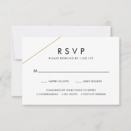 Bridget geometrische moderne bruiloft RSVP kaartje