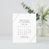 Bridget Geometrische Moderne Trouw Save the Date (Staand voorkant)