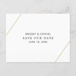 Bridget Geometrische Moderne Trouw Save the Date Aankondigingskaart