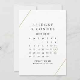 Bridget Geometrische Moderne Trouwkaart Save The Date