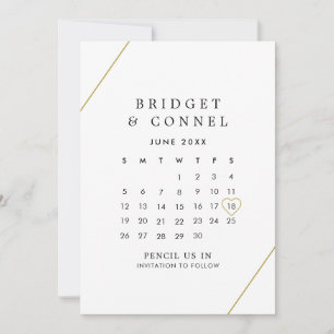 Bridget Geometrische Moderne Trouwkaart Save The Date