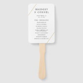 Bridget Geometrische Moderne Trouwprogramma Handwaaier (Voorkant)