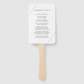 Bridget Geometrische Moderne Trouwprogramma Handwaaier (Achterkant)