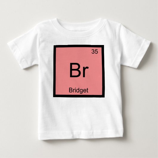 Bridget Naam Chemie Element Periodiek Systeem (Voorkant)