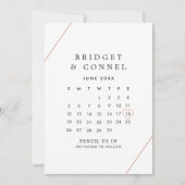 Bridget Roos Goud Geometrische Modern Wedding Save The Date (Voorkant)