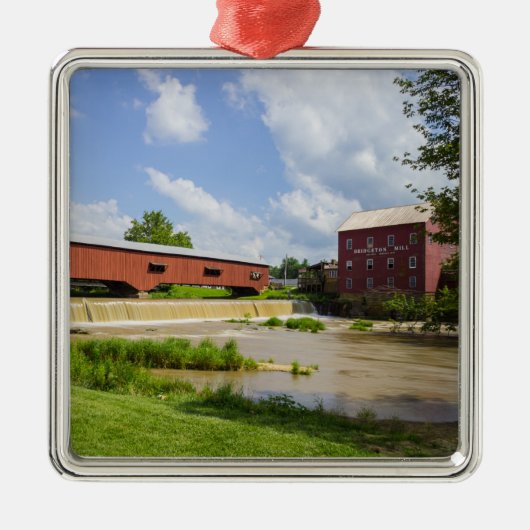 Bridgeton Bridge en Mill Metalen Ornament (Voorkant)
