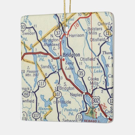 Bridgeton Maine Keramisch Ornament (Links)