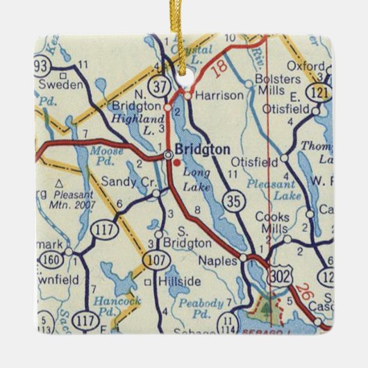 Bridgeton Maine Keramisch Ornament (Voorkant)