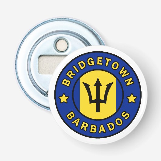 Bridgetown Barbados Button Flesopener (Voorkant)