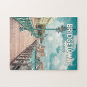 Bridgetown Barbados Illustratie Reizen Art Retro Legpuzzel (Horizontaal)