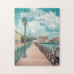 Bridgetown Barbados Illustratie Reizen Art Retro Legpuzzel