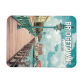 Bridgetown Barbados Illustratie Reizen Art Retro Magneet (Horizontaal)